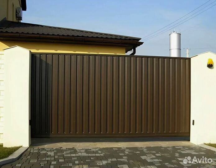 Откатные алюминиевые ворота с заполнен Prestige