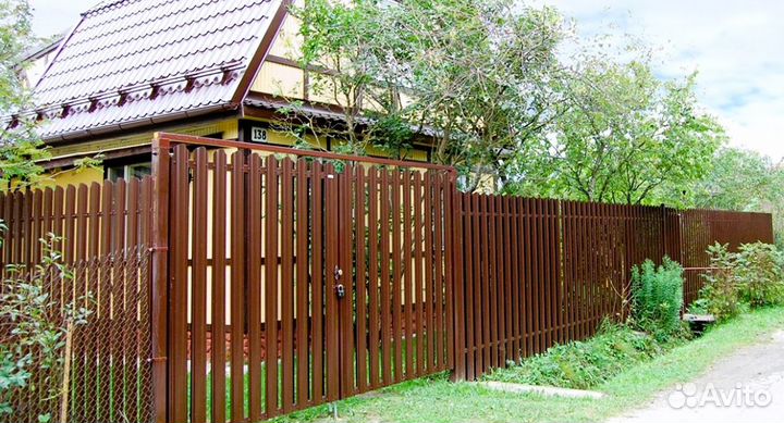 Забор из евроштакетника замер бесплатно качественн