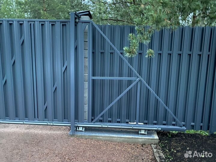 Откатные ворота для дачи