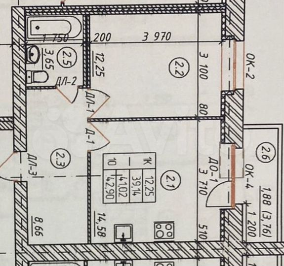 1-к. квартира, 37 м², 8/9 эт.