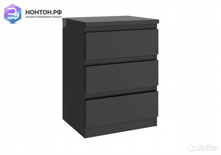 Тумба с 3 ящиками Олли графит