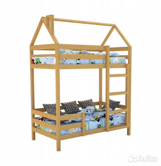 Кровать двухъярусная домик «scandi»