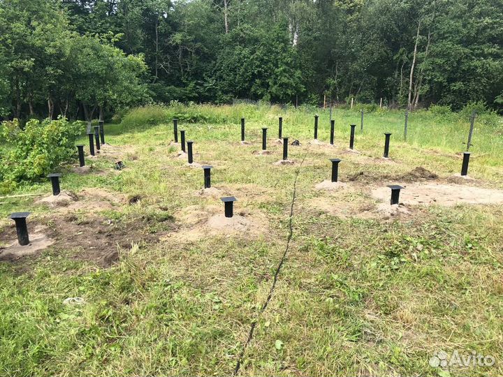 Сваи винтовые, фундамент под дом, баню