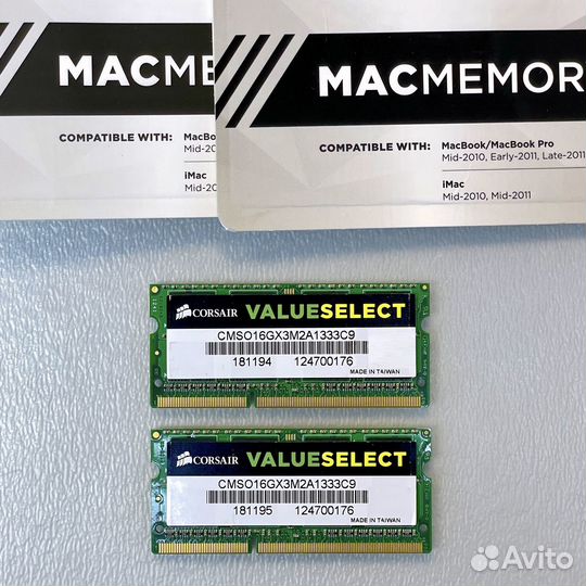 Corsair Mac 16GB (2x8GB) 1333 Mhz SoDimm