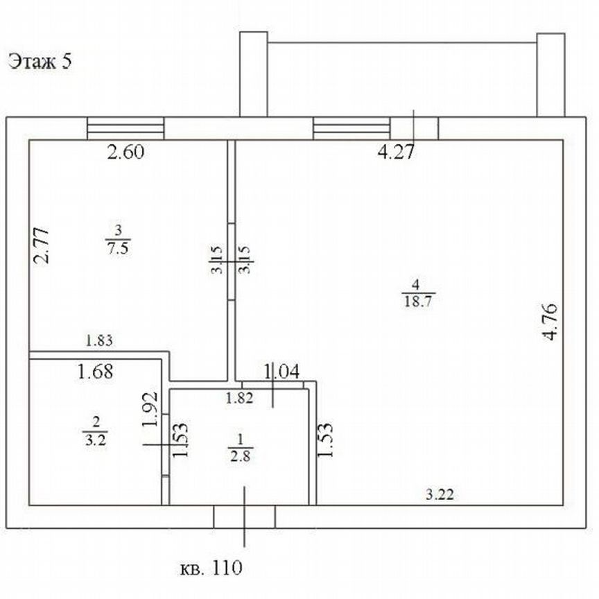 Квартира 1-комн. 32.2 м² в Пучеж — фото 1