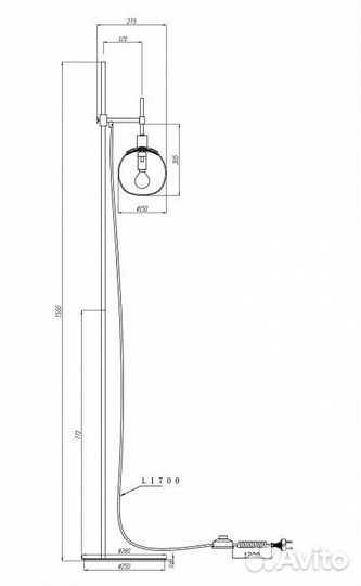 Торшер Maytoni Erich MOD221-FL-01-N