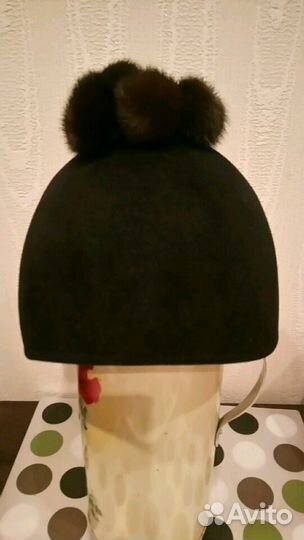 Шапочка фетровая с норкой