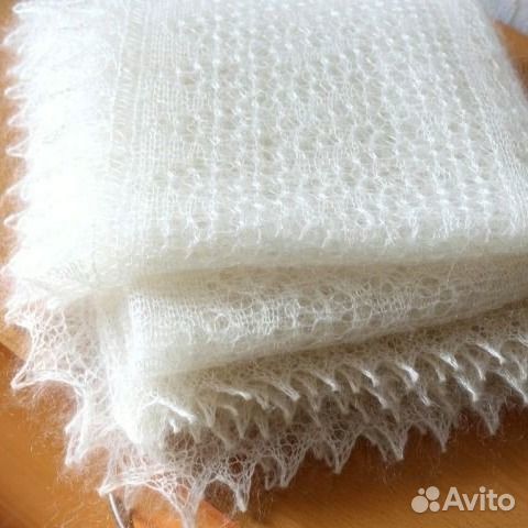 Оренбургская пуховая паутинка,платок ручная работа