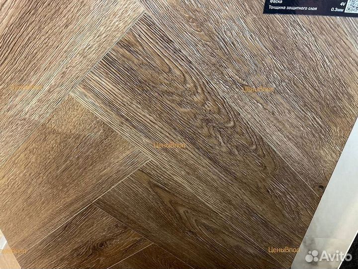 Кварцвиниловая плитка елочка