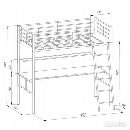 Детская кровать-чердак