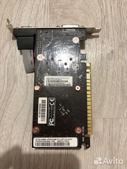 Видеокарта Palit GeForce GT 520 2048Mb