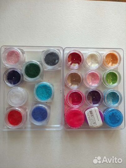 Для дизайна ногтей, стразы, втирка