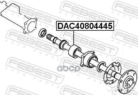 Подшипник ступичный задний 40x80x44x45, шт DAC