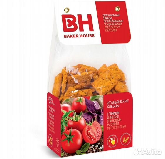 Хлебцы Baker House с Томатом и Орегано 250 г