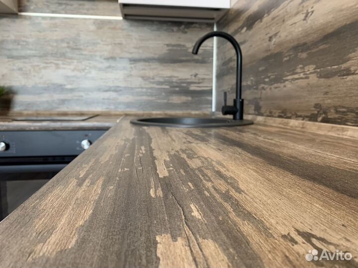 Кухня в студию с барной стойкой ксп:15019