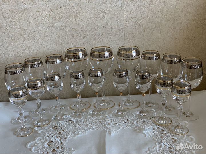 Бокалы фужеры рюмки чешское стекло