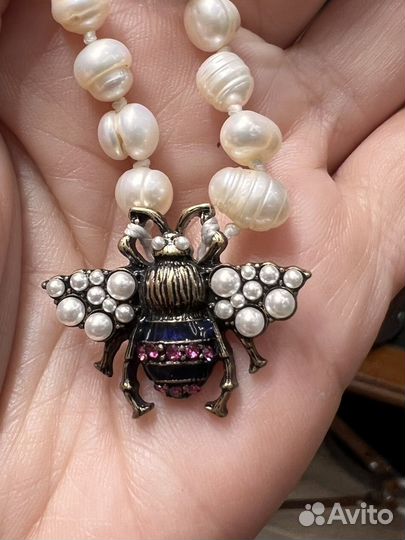 Колье натуральный жемчуг