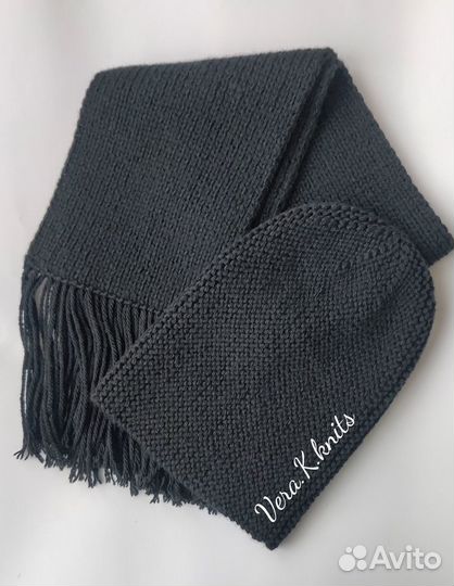 Шапка и шарф вязаные