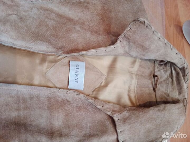 Vintage Сумочка -сундучок Куртка замша gianni