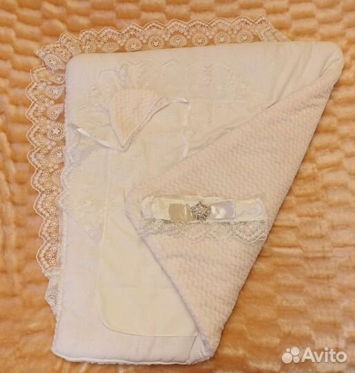 Конверт одеяло на выписку мальчика девочки зимний