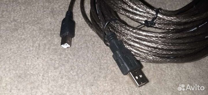 Кабель активный USB 2.0 A-B 10м