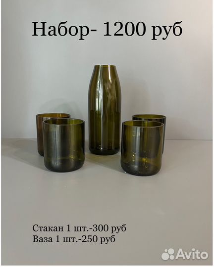 Стаканы из винных бутылок