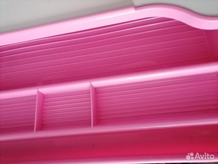 Письменный стол для школьника белый\розовый