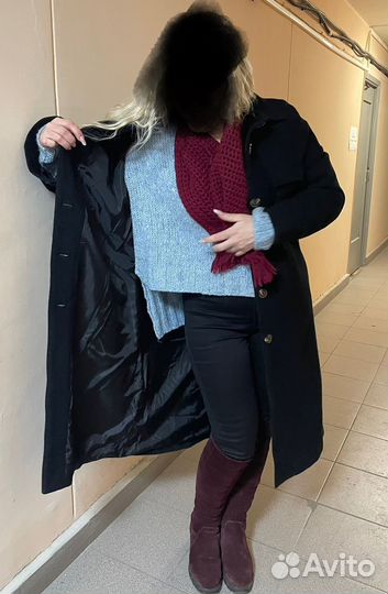 Пальто женское демисезонное 46 черное