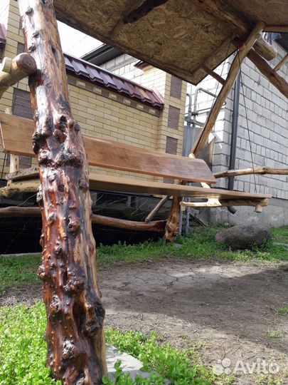 Садовые качели из дерева