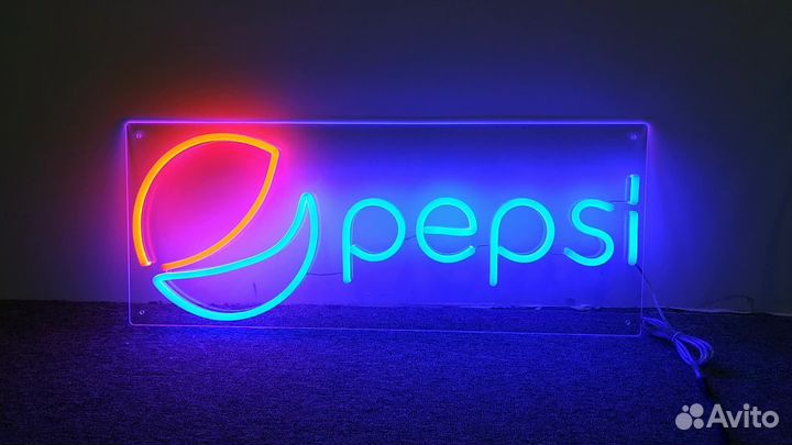 Неоновая надпись с картинками