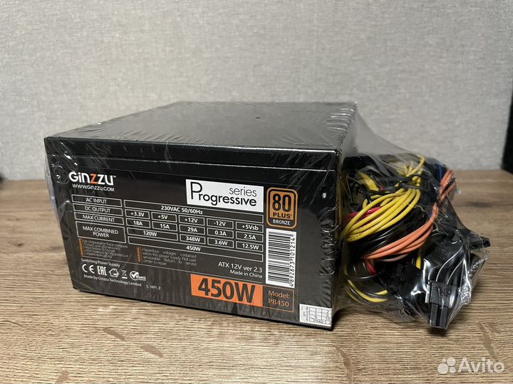 Блок питания Ginzzu PB450 80+ bronze