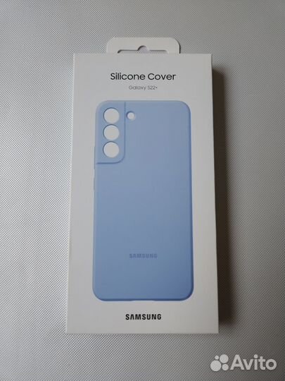 Чехол Silicone Cover на Samsung S22+ оригинал
