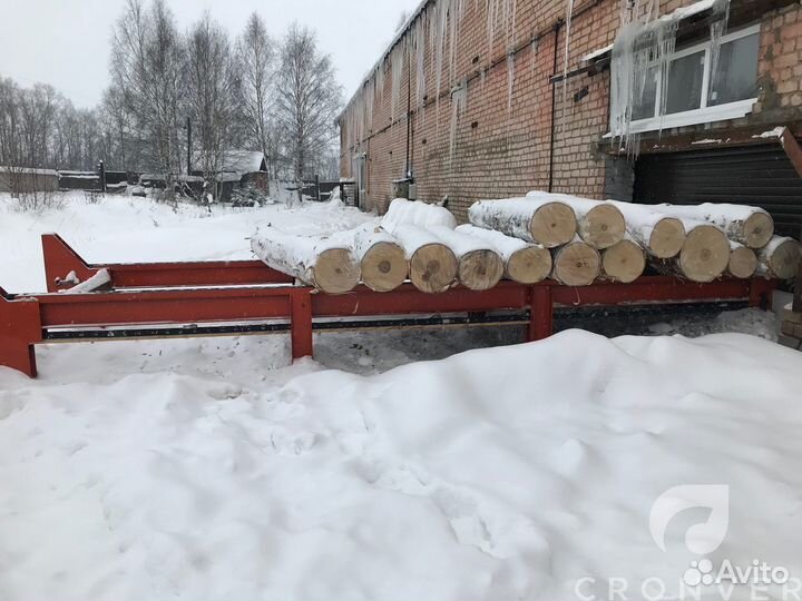 Разобщитель бревна к ленточной пилораме