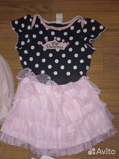 Большой пакет одежды на девочку 0-1,5 года