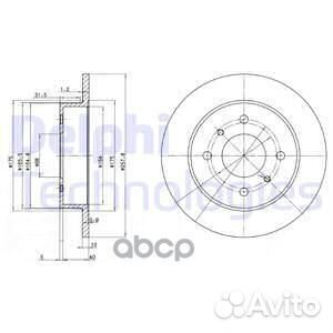 Диск торм. зад.258x10 4 отв. nissan Primera
