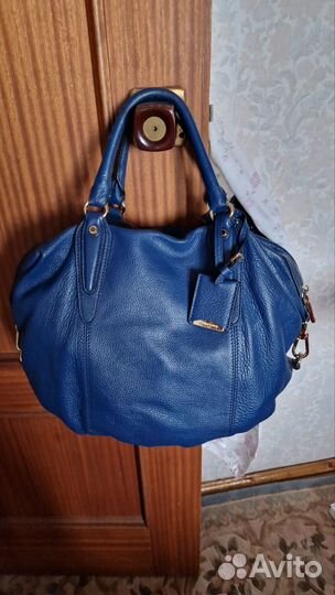 Сумка кожа синяя