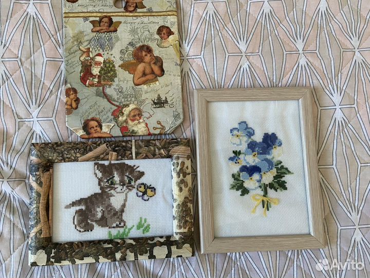 Поделки вышивка в рамке