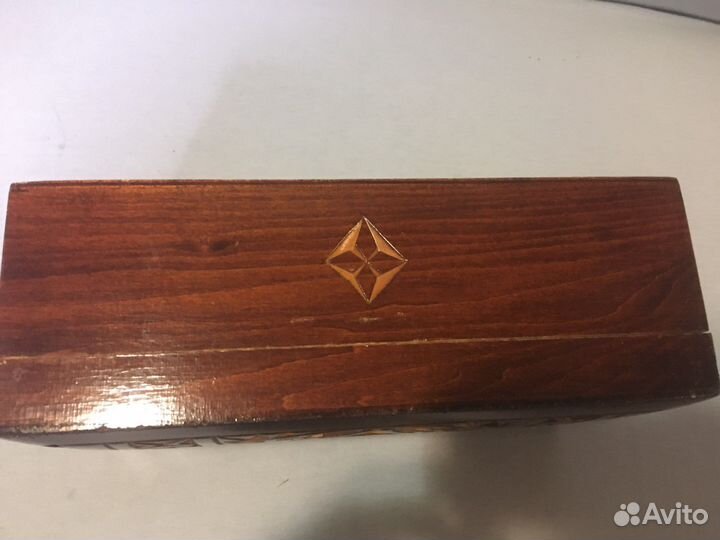 Шкатулка для украшений деревянная винтаж с резьбой