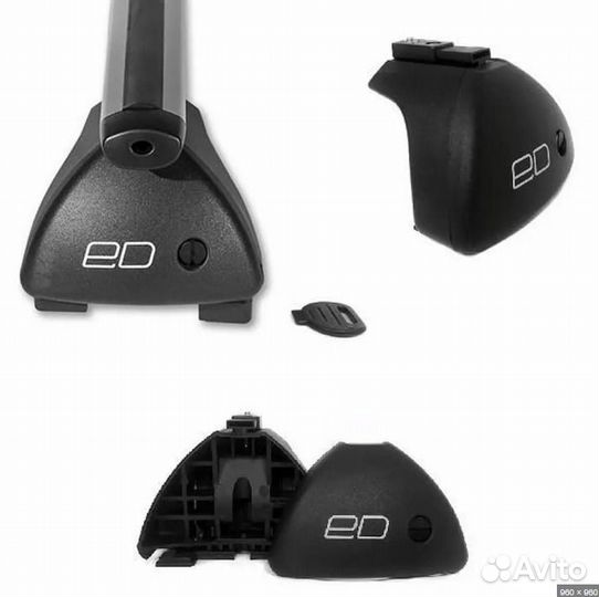 Багажник рейлинги ед на гладкую крышу аэро овал