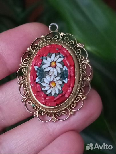 Кулон Микромозаика Италия Винтаж