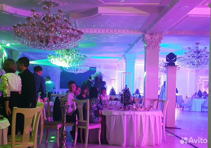 Световое оформление свадьбы, юбилея, концертов