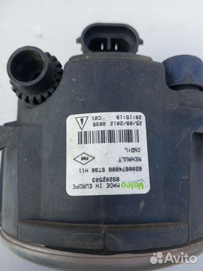 Противотуманная фара Renault Duster 2013