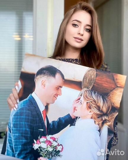 Фото на холсте, портрет по фото, печать на холсте