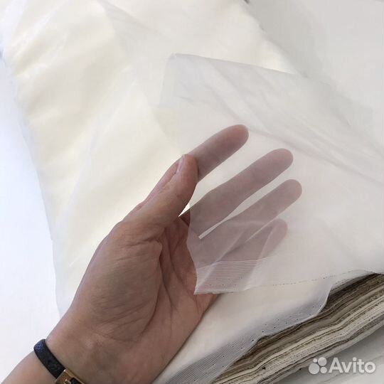 Капрон высокого качества, теплый белый, метраж