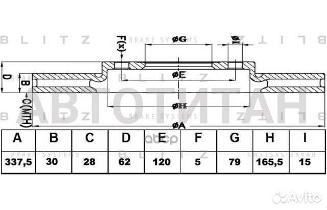 Диск тормозной Перед land rover Discovery/Range Ro