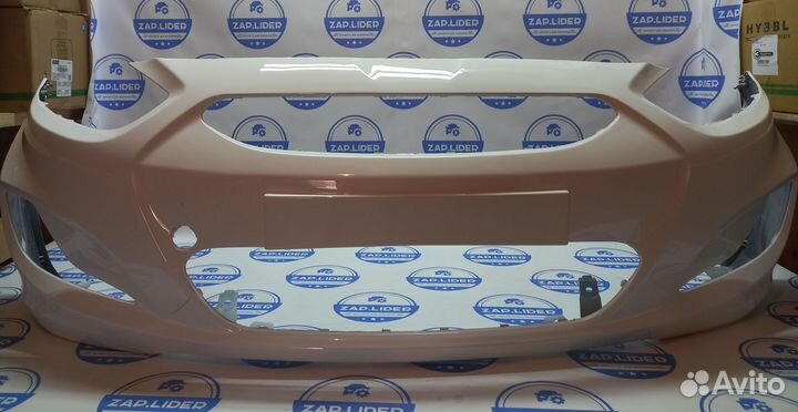 Бампер передний белый Hyundai Solaris 1 2010-2014