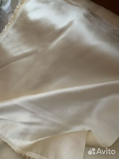 Ткань натуральный шелк италия бежевый