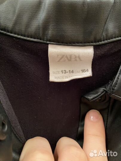 Кожаное платье zara для девочки 152-158