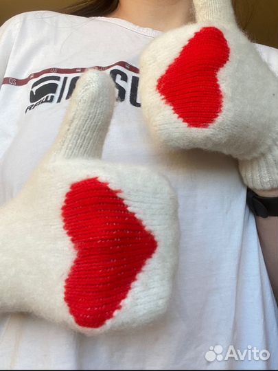 Перчатки шерстяные женские