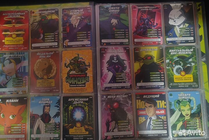 Карточки черепашки ниндзя 2 серия Воины Тени